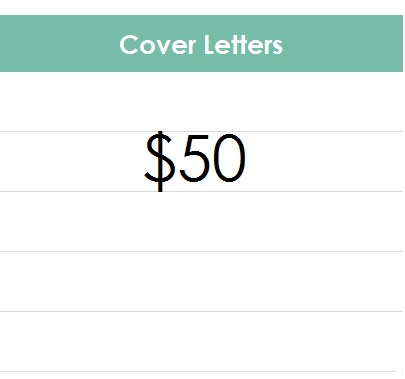 COVER LETTER PRICES